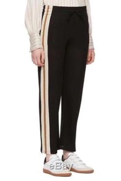 ISABEL MARANT ÉTOILE Dobbs stripe-trimmed track pants, black, size FR 36