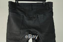 Insane Rare $1800 Helmut Lang Black Leather Moto Pants Lambskin Slim Size 34 Euc