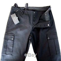 J-1572990 New Gucci Viaggio Cavallery Black Pants Size 32 Marked 48