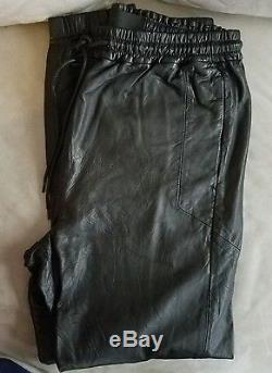 J Brand Leather Joggers LARGE