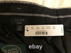 J. Crew Ludlow Pant in Black-White Magee tweed, 30X30, NWT! , See Pics