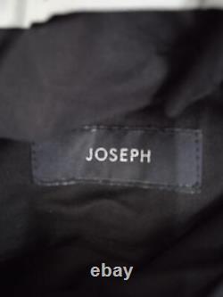 JOSEPH Men's Black Zip Fly Straight Leather Buckle Detail Trousers FR48 UK38 NEW
