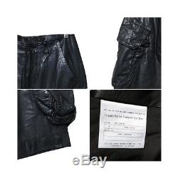 Julius 7 Mens Gasmask Leather Cargo Pants Black Size1 Made In Japan Black