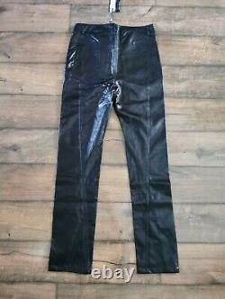 Jaded London Panel Cracked Vegan Leather Trousers Black Men's Size 30R BRAND NEW