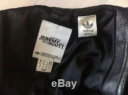 Jeremy Scott X Adidas Leather Overalls M L very rare men's dungarees
