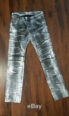 Jitrois straight-leg pants / trousers in black and metallic silver size 38