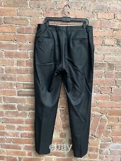 John Varvatos Collection Men's Pants, Sz 52 IT, 35 X 33 US Black 100% Wool Italy