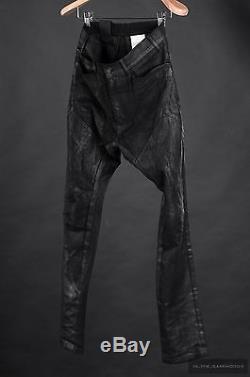 Julius 7 waxed effect paneled structured trousers 2015-2016 AW collection Julius