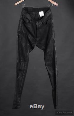 Julius 7 waxed effect paneled structured trousers 2015-2016 AW collection Julius