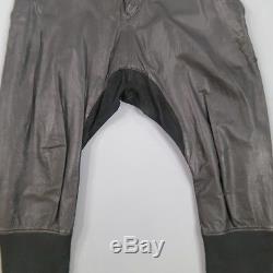 L. G. B Size 33 Black Leather Cropped Drop Crotch Pants