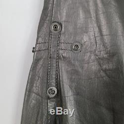 L. G. B Size 33 Black Leather Cropped Drop Crotch Pants