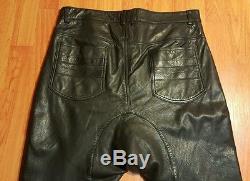 LAMARQUE collection black leather drop crotch pants
