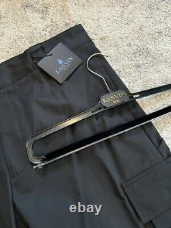 LANVIN MENS Black Trousers with Cargo Style Pockets Size W36 RRP £595
