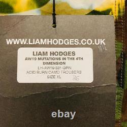 LIAM HODGES Black Men's Acid Burn Camo Trousers Size UK XL/W36 NEW