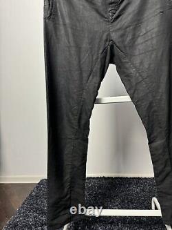 Layer-0 men's black SSM 23-35 linen slim pants size IT 48 check measurements