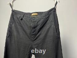 Layer-0 men's black SSM 23-35 linen slim pants size IT 48 check measurements