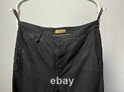 Layer-0 men's black SSM 23-35 linen slim pants size IT 48 check measurements