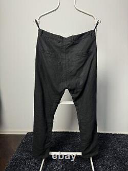 Layer-0 men's black SSM 23-35 linen slim pants size IT 48 check measurements