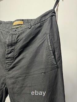 Layer-0 men's black SSM 23-35 linen slim pants size IT 48 check measurements