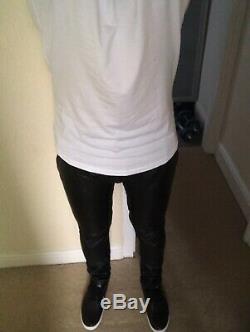 Leather Trousers Full Zip Front To Rear 2 Way Jeans Pants 34 Fetish