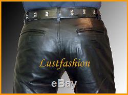 Leather pants black new Designer leather pants trousers inside LEATHER LINING