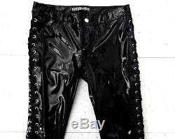 Lip Service Side-Laced PVC Black Pants SIZE 30 fetish punk goth