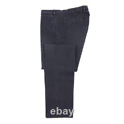 Luigi Borrelli Slim-Fit Garment-Washed Black Denim Cotton Pants Chinos 38 NWT