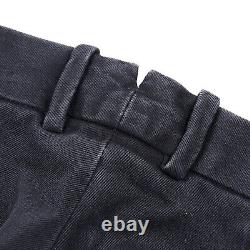 Luigi Borrelli Slim-Fit Garment-Washed Black Denim Cotton Pants Chinos 38 NWT