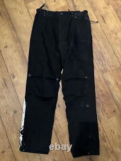 MAHARISHI Snopants Trousers M Embroidered Large TigerCargo Black Retro VERY Rare