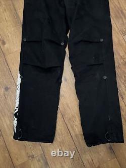 MAHARISHI Snopants Trousers M Embroidered Large TigerCargo Black Retro VERY Rare