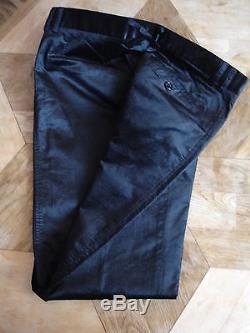 MEN'S DOLCE & GABBANA Black Velvet Trousers 31/31 UK Unworn