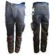 Mens Armored Motorcycle Pants Textile Black With Knee Protector Size 30 32 34