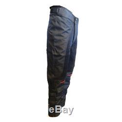 MENS ARMORED MOTORCYCLE PANTS TEXTILE BLACK With KNEE PROTECTOR SIZE 30 32 34