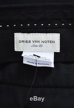 MENS Dries Van Noten NWOT $1060 Black Wool Layered Peyton Wrap Pants SZ 50