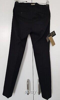 MEYER Men's Stretch Slim Black Pima Luxury Cotton Chinos W30 L31 BNWT RRP £149