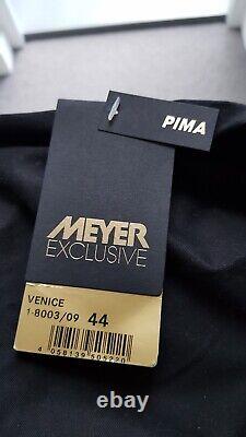 MEYER Men's Stretch Slim Black Pima Luxury Cotton Chinos W30 L31 BNWT RRP £149