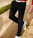 Meyer Stretch Slim Black Pima Luxury Cotton Chino Trousers Size W30 L31 Bnwt