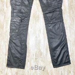 MINT! POLO Ralph Lauren Black Label Coated Military Cargo Pants MENS 30x32