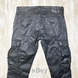 MINT! POLO Ralph Lauren Black Label Coated Military Cargo Pants MENS 30x32