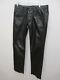 Mr. S Leather San Francisco Black Leather Snap Front Pants Jeans Size 35 X 34