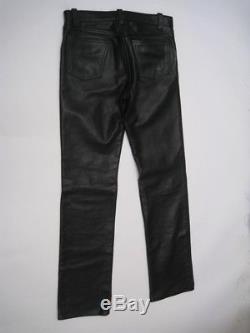 MR. S Leathers San Francisco Pre-Owned Black Leather Pants Jeans Tag Size 33