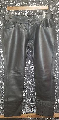 MR S. San Francisco Black Leather Bondage Fetish Pants Men's 34x30
