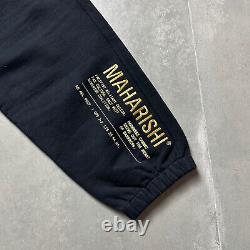 Maharishi Miltype Embroidered Sweatpants Black Gold Size Large Bnwt Organic