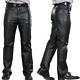 Male Pu Leather Pants Plus Size Straight Pants Faux Sheepskin Pants Length Pants