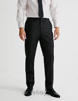 Marks Spencer M&s Autograph Tailored Fit Pure Wool Suit Trousers 36r Black Bnwt