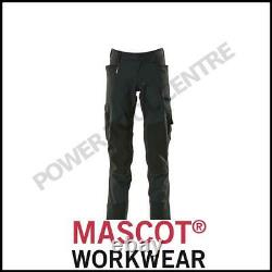 Mascot 17179-311 Advanced Stretch Work Trouser with Kneepad Pockets Black 34R