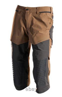 Mascot Customized ¾ Length Trousers with kneepad pockets 22249 Nut Brown/Black