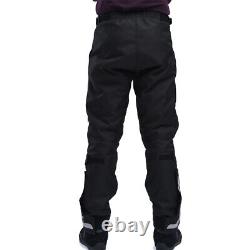 Men Cotton Liner Motorcycle Pants Zip Quick Take-off Trousers Warm with Knee Pad