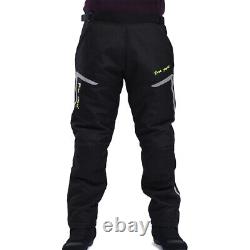 Men Cotton Liner Motorcycle Pants Zip Quick Take-off Trousers Warm with Knee Pad