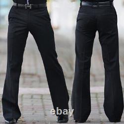 Men Flared Trousers Formal Pants Bell Bottom Pant Dance Suit Pants Formal Pants